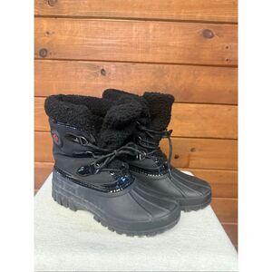 Storm by Cougar women's lace-up faux fur snow boots Sz 10